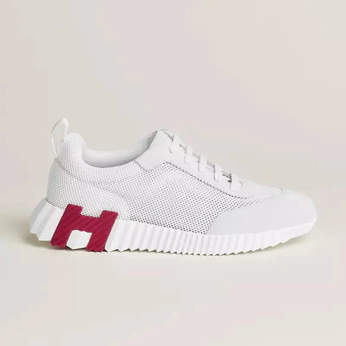 Sportlicher Low-Top Sneaker Weiß-Rosa
