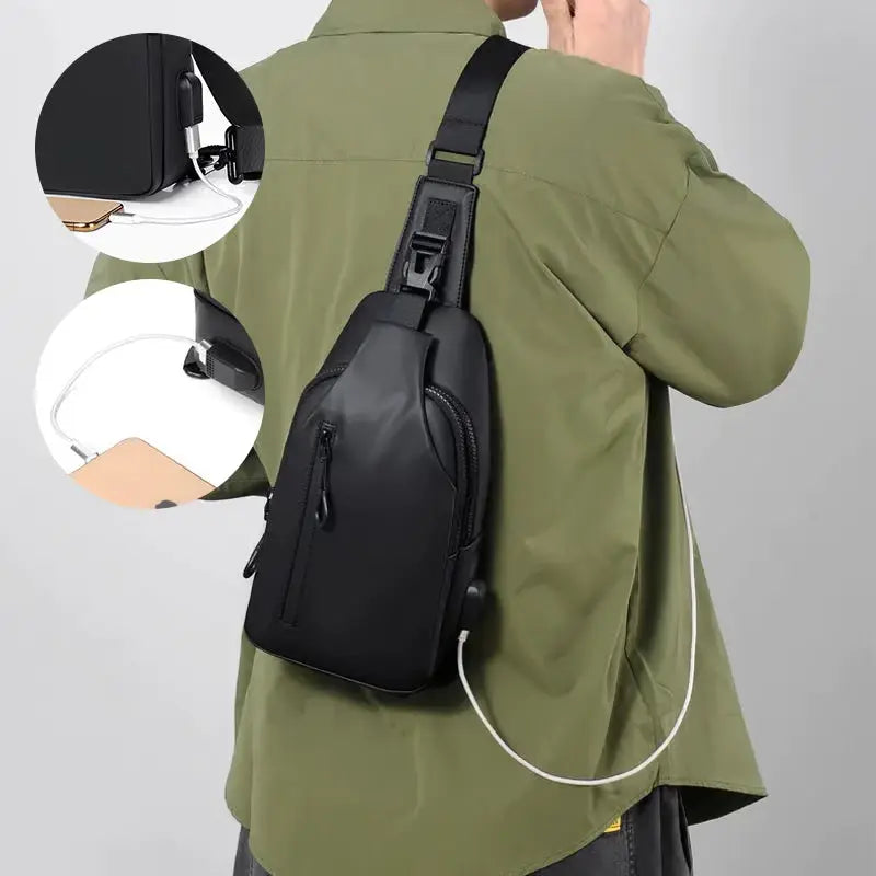 SyncPack™ – Waterproof shoulder bag with USB port