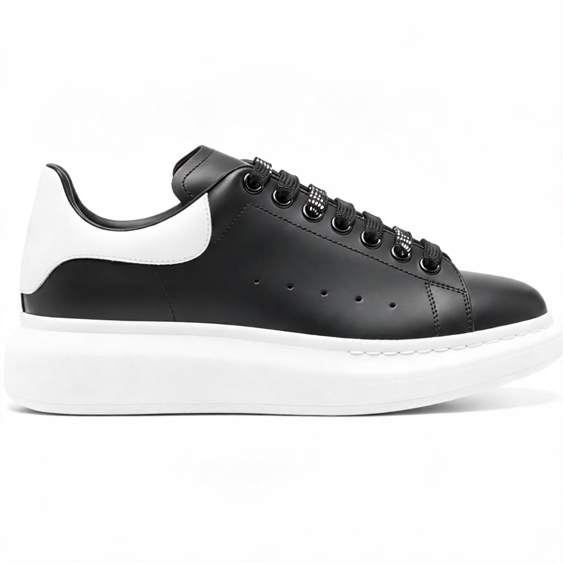 Oversized Court Sneaker Black White