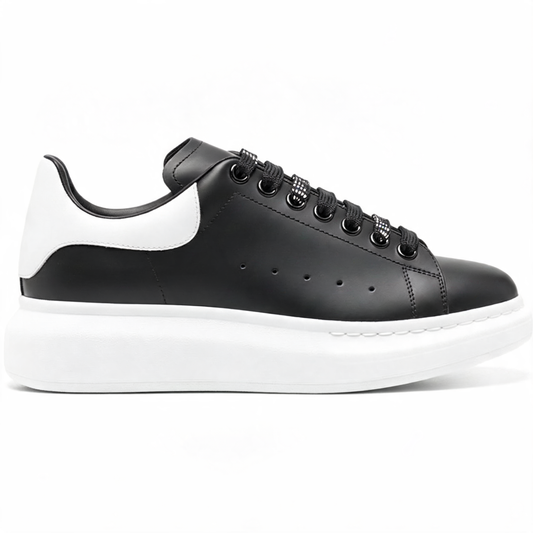 Oversized Court Sneaker Black White