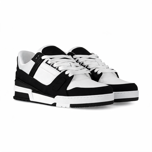High-Top Trainer Sneaker Black White