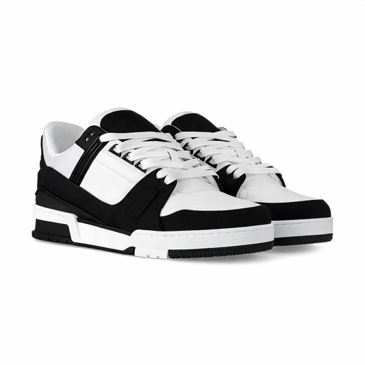 High-Top Trainer Sneaker Black White